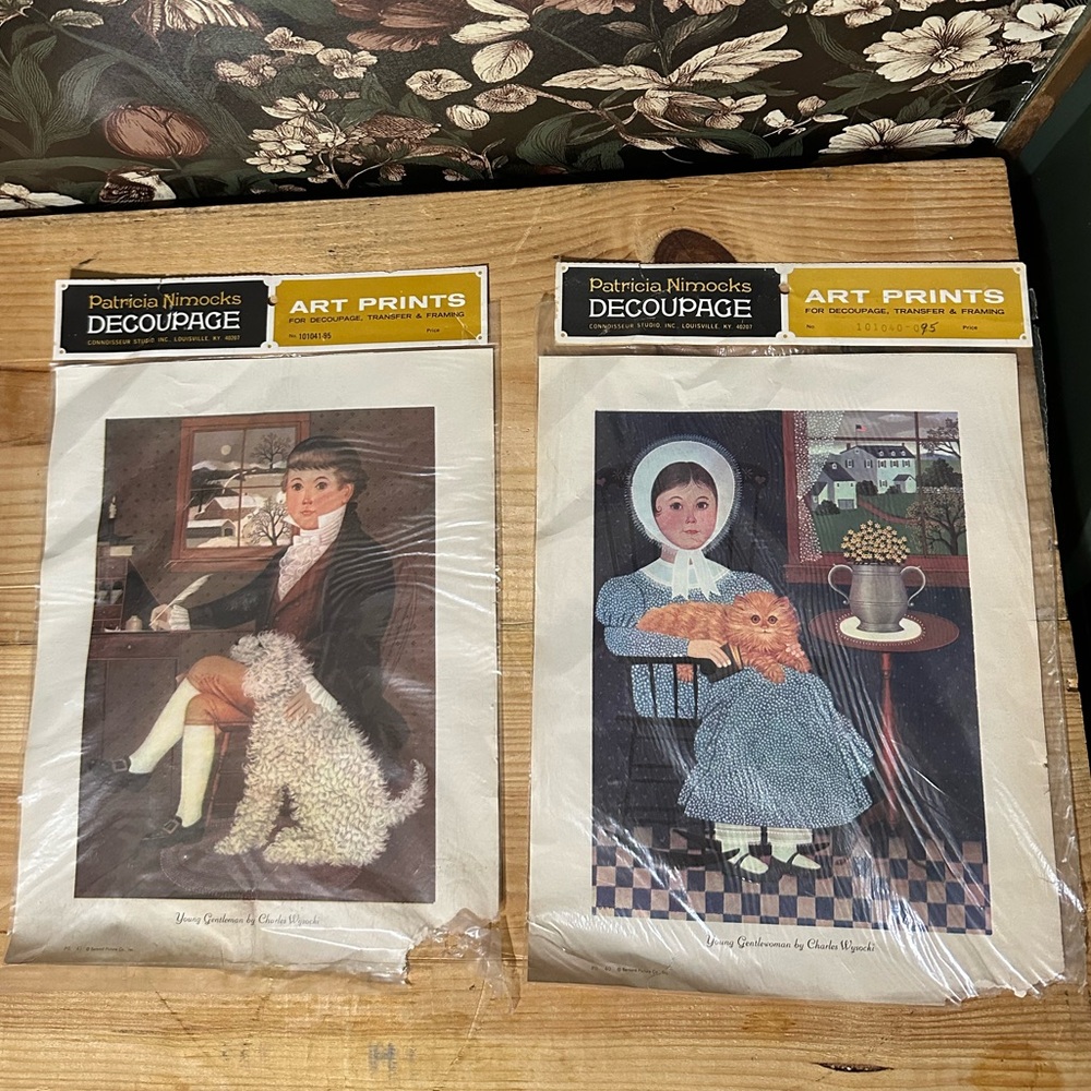 18 century vintage 1997 print your gentle woman by Charles Wysocki  set of 2